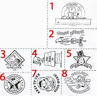 Peanuts Encouragement Rubber Stamp (Used But MINT Condition/Remounted) - snoopn4pnuts.com