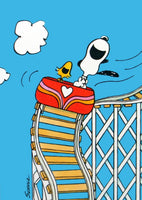 Snoopy and Woodstock Rollercoaster Post Card Set