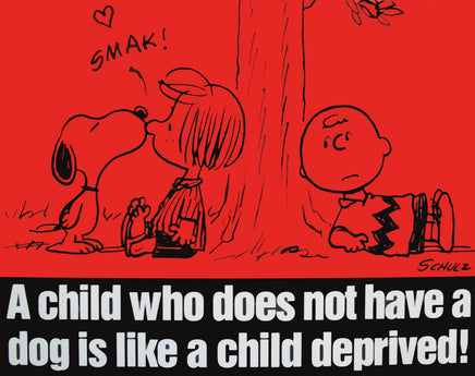 Peanuts Laminated Vintage Poster - Deprived Child (Minor wave in laminate) - snoopn4pnuts.com