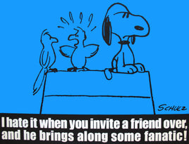 Peanuts Laminated Vintage Poster - Fanatic Friend (Minor wave in laminate) - snoopn4pnuts.com