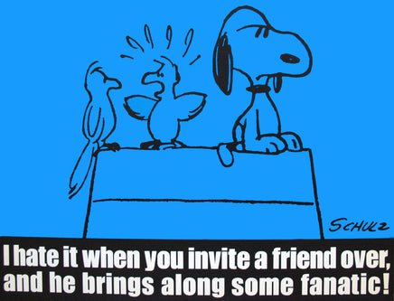 Peanuts Laminated Vintage Poster - Fanatic Friend (Minor wave in laminate) - snoopn4pnuts.com