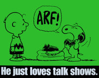 Peanuts Laminated Vintage Poster - Talk Shows (Minor wave in laminate)