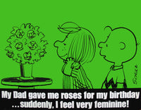 Peanuts Laminated Vintage Poster - Feel Feminine (Minor wave in laminate)