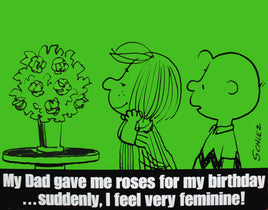 Peanuts Laminated Vintage Poster - Feel Feminine (Minor wave in laminate) - snoopn4pnuts.com
