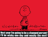 Peanuts Laminated Vintage Poster - Changed Person (Minor wave in laminate)