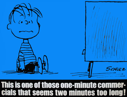 Peanuts Laminated Vintage Poster - Commercials (Minor wave in laminate) - snoopn4pnuts.com