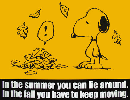 Peanuts Laminated Vintage Poster - Keep Moving (Minor wave in laminate) - snoopn4pnuts.com