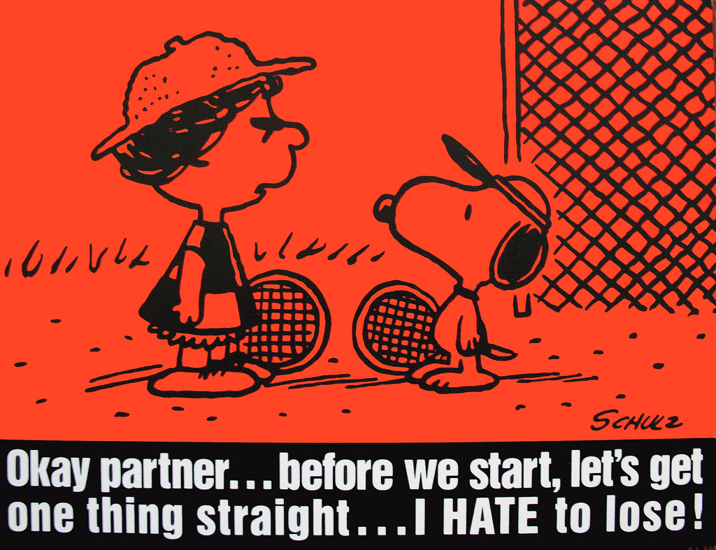 Peanuts Laminated Vintage Poster - Hate To Lose