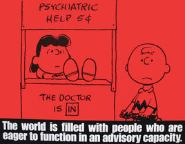 Peanuts Laminated Vintage Poster - Psychiatric Help (Minor wave in laminate) - snoopn4pnuts.com