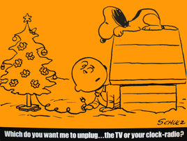 Peanuts Laminated Vintage Poster - Which To Unplug? (Minor wave in laminate) - snoopn4pnuts.com