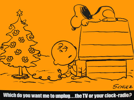 Peanuts Laminated Vintage Poster - Which To Unplug? (Minor wave in laminate) - snoopn4pnuts.com