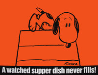 Peanuts Laminated Vintage Poster - A Watched Supper (Minor wave in laminate)