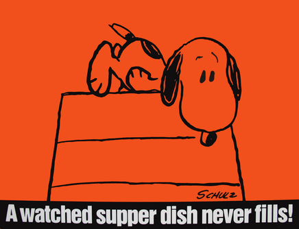 Peanuts Laminated Vintage Poster - A Watched Supper (Minor wave in laminate) - snoopn4pnuts.com