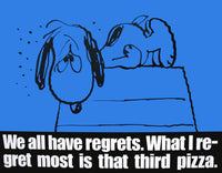 Peanuts Laminated Vintage Poster - Regrets (Minor wave in laminate)