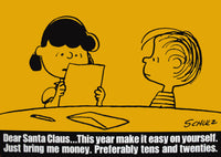 Peanuts Laminated Vintage Poster - Santa Claus (Minor wave in laminate)