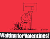 Peanuts Laminated Vintage Poster - Waiting For Valentines