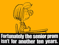 Peanuts Laminated Vintage Poster - Senior Prom (Minor wave in laminate)