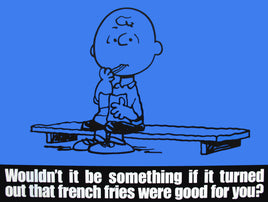 Peanuts Laminated Vintage Poster - French Fries (Minor wave in laminate) - snoopn4pnuts.com