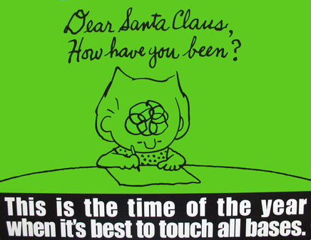 Peanuts Laminated Vintage Poster - Santa (Minor wave in laminate) - snoopn4pnuts.com