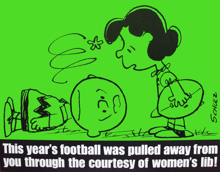 Peanuts Laminated Vintage Poster - Women's Lib (Minor wave in laminate) - snoopn4pnuts.com