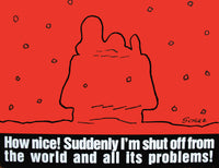 Peanuts Laminated Vintage Poster - World Problems (Minor wave in laminate)