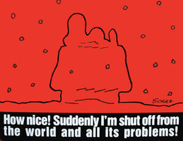 Peanuts Laminated Vintage Poster - World Problems (Minor wave in laminate) - snoopn4pnuts.com