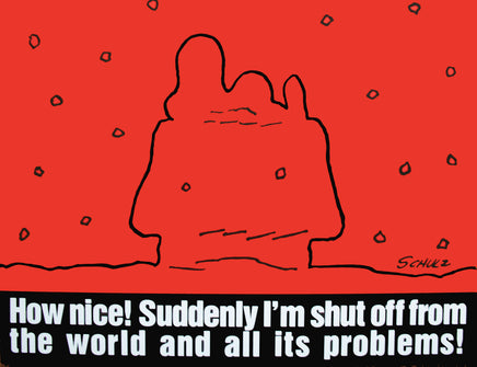 Peanuts Laminated Vintage Poster - World Problems (Minor wave in laminate) - snoopn4pnuts.com