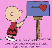 Peanuts Laminated Vintage Poster - Charlie Brown Valentines (Minor wave in laminate)