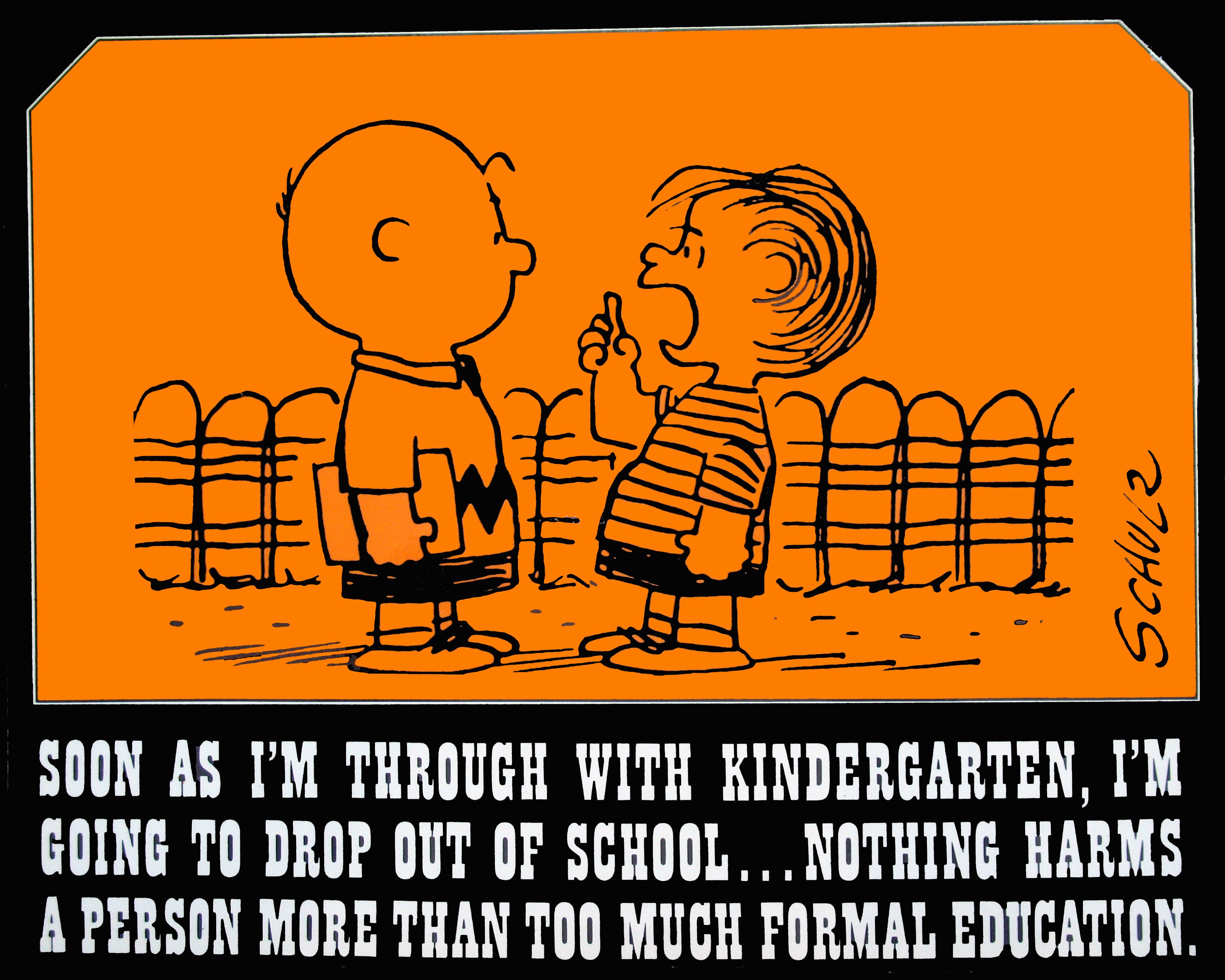 Peanuts Laminated Vintage Poster - Formal Education | snoopn4pnuts.com