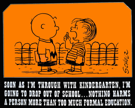 Peanuts Laminated Vintage Poster - Formal Education (Minor wave in laminate) - snoopn4pnuts.com