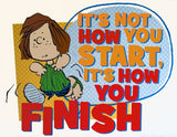 Peanuts Gang Motivational Wall Poster - It's How You Finish