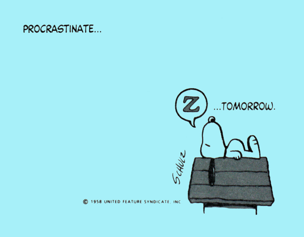 Snoopy Post-It Pad - Procrastinate