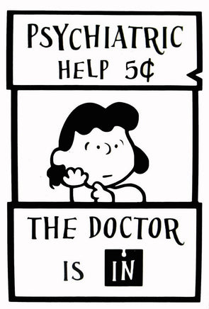 Lucy Psych Booth Die-Cut Vinyl Decal - Black