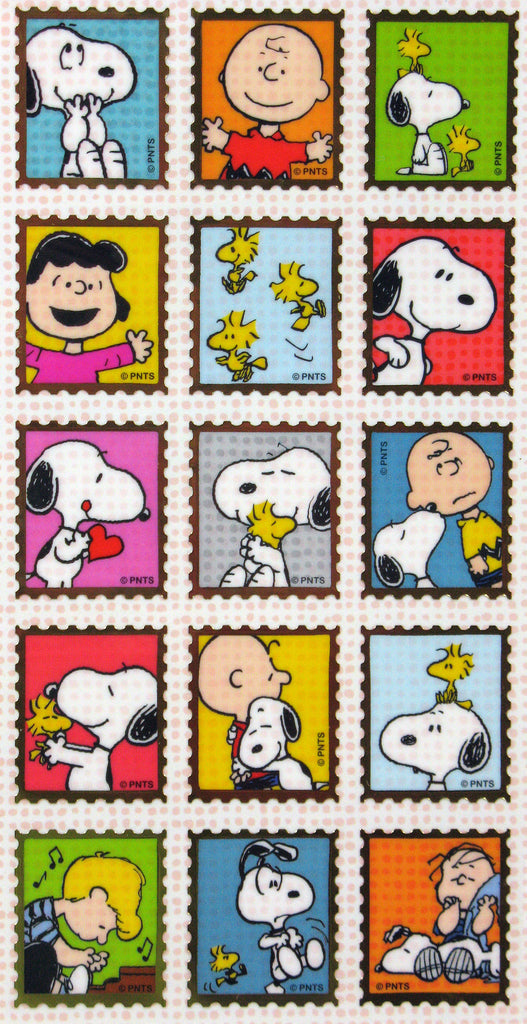 Peanuts Postage Stamp-Style Stickers