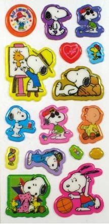 Peanuts Gang Puffy Stickers - Great For Scrapbooking!