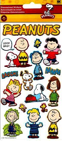 Peanuts Puffy Stickers - Great For Scrapbooking!