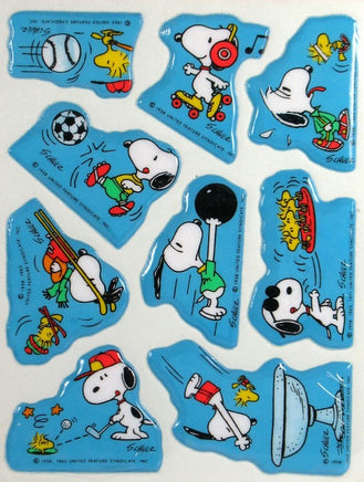 Snoopy And Woodstock Vintage Puffy Sports Stickers - Great For Scrapbooking!