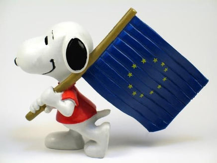 Snoopy Carrying Flag Of Europe Pvc