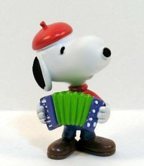 Snoopy Accordian Player Pvc