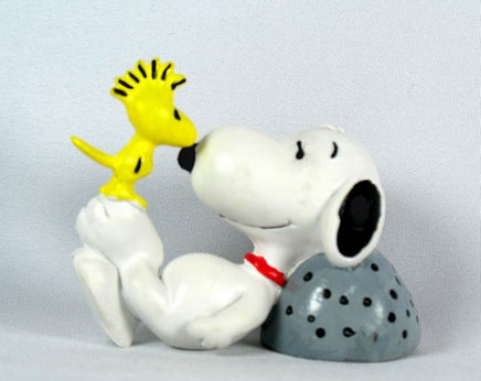 Snoopy And Woodstock Resting By Rock Pvc