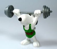 1984 OLYMPICS SNOOPY WEIGHT LIFTER PVC