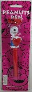 Snoopy With Heart Pvc Pen And Lanyard