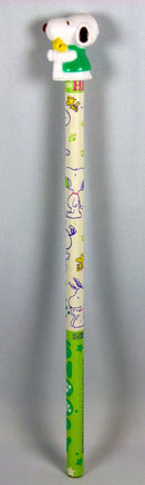 Snoopy And Woodstock Hug Pvc Pencil - Green