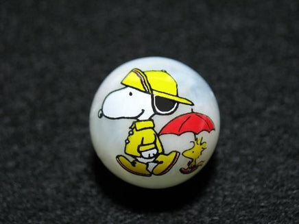 Snoopy And Woodstock Rainy Day Iridescent Marble