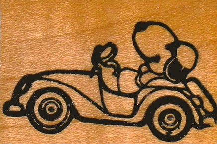 Snoopy Joe Cool's Jalopy RUBBER STAMP - RARE! - snoopn4pnuts.com