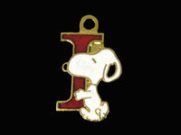 Snoopy Alphabet Cloisonne Charm - Red 