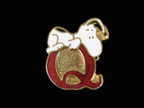 Snoopy Alphabet Cloisonne Charm - Red "Q"