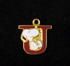 Snoopy Alphabet Cloisonne Charm - Red "U" - snoopn4pnuts.com