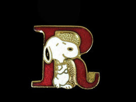 Snoopy Alphabet Cloisonne Pin - Red "R" - snoopn4pnuts.com