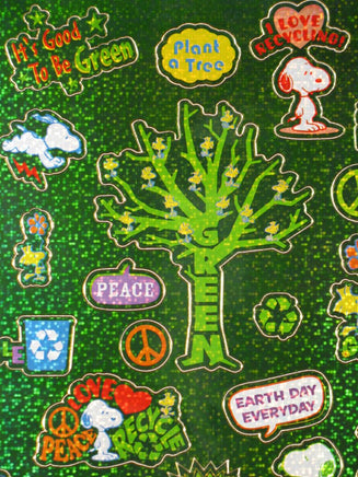 Peanuts Gang Holographic Recycle Stickers (8" Sheet)